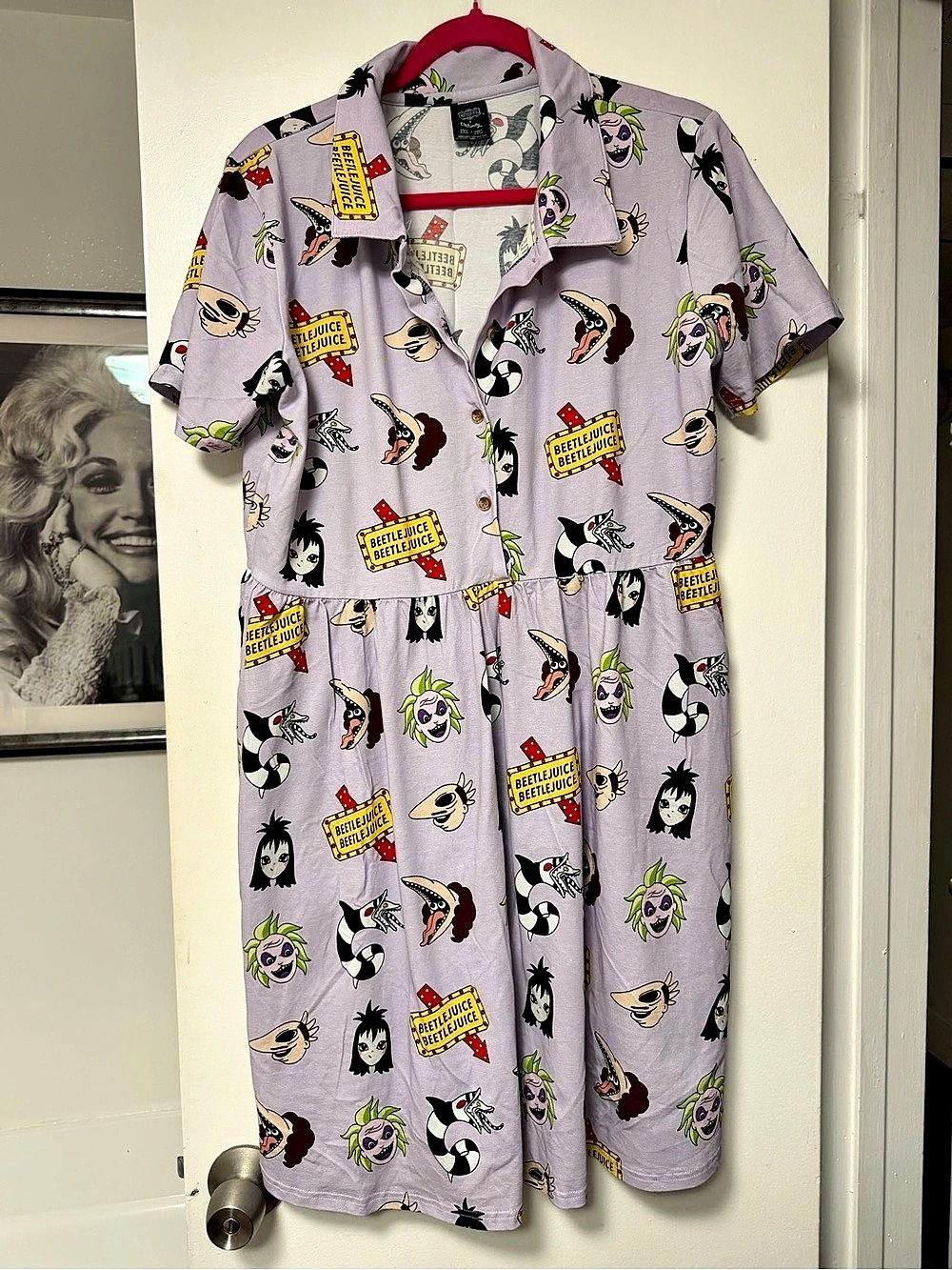 Cakeworthy Beetlejuice Mini Dress Purple 2XL Like New